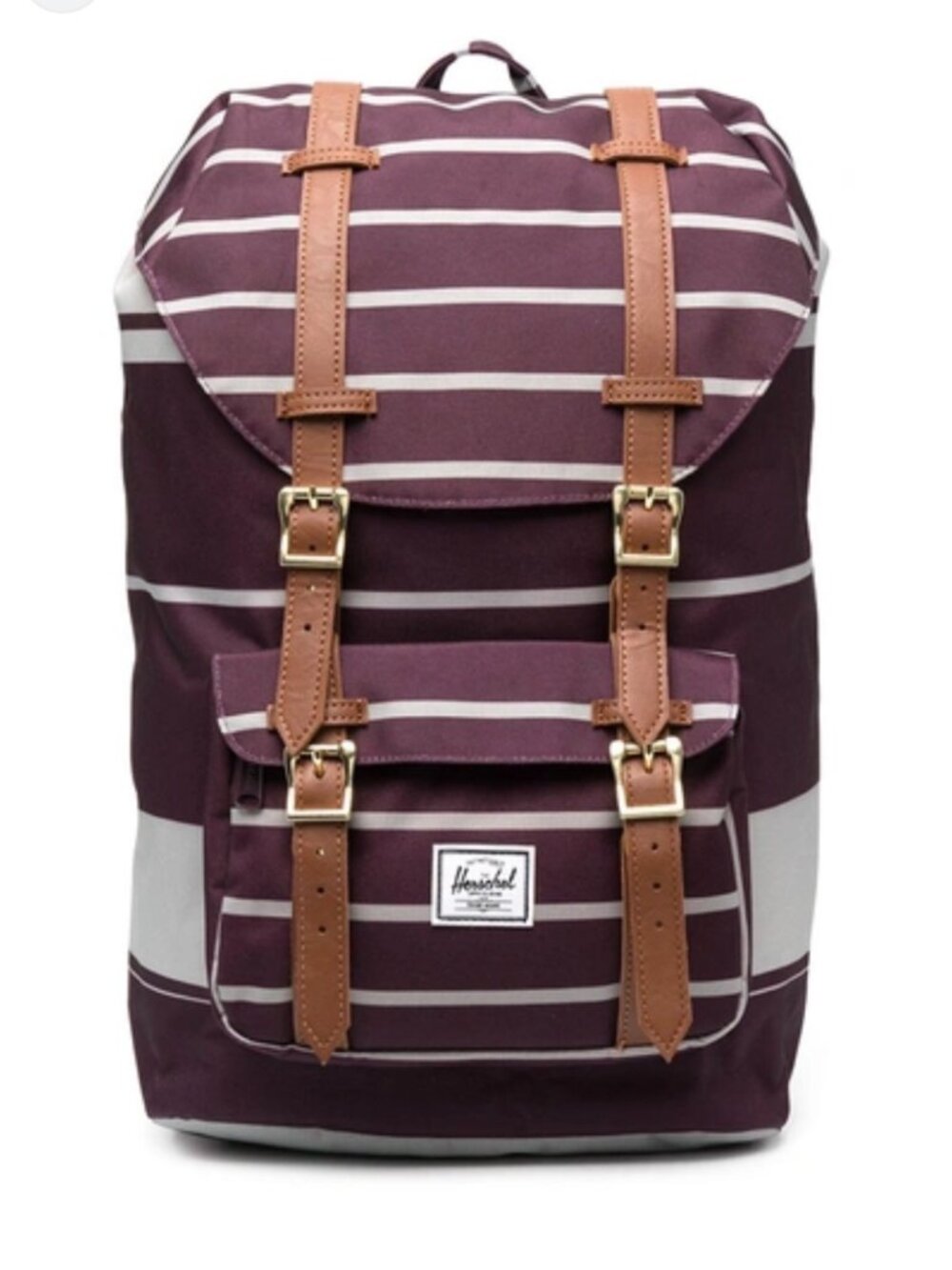 Herschel Supply Co Little America Backpack Prep Stripe Blackberry Wine Plum